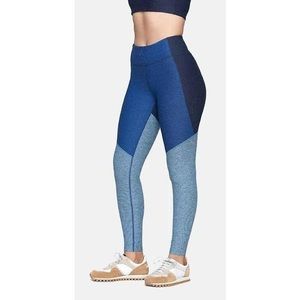 Outdoor Voices 7/8 Tri-Tone Warmup Blue Warmup Leggings
